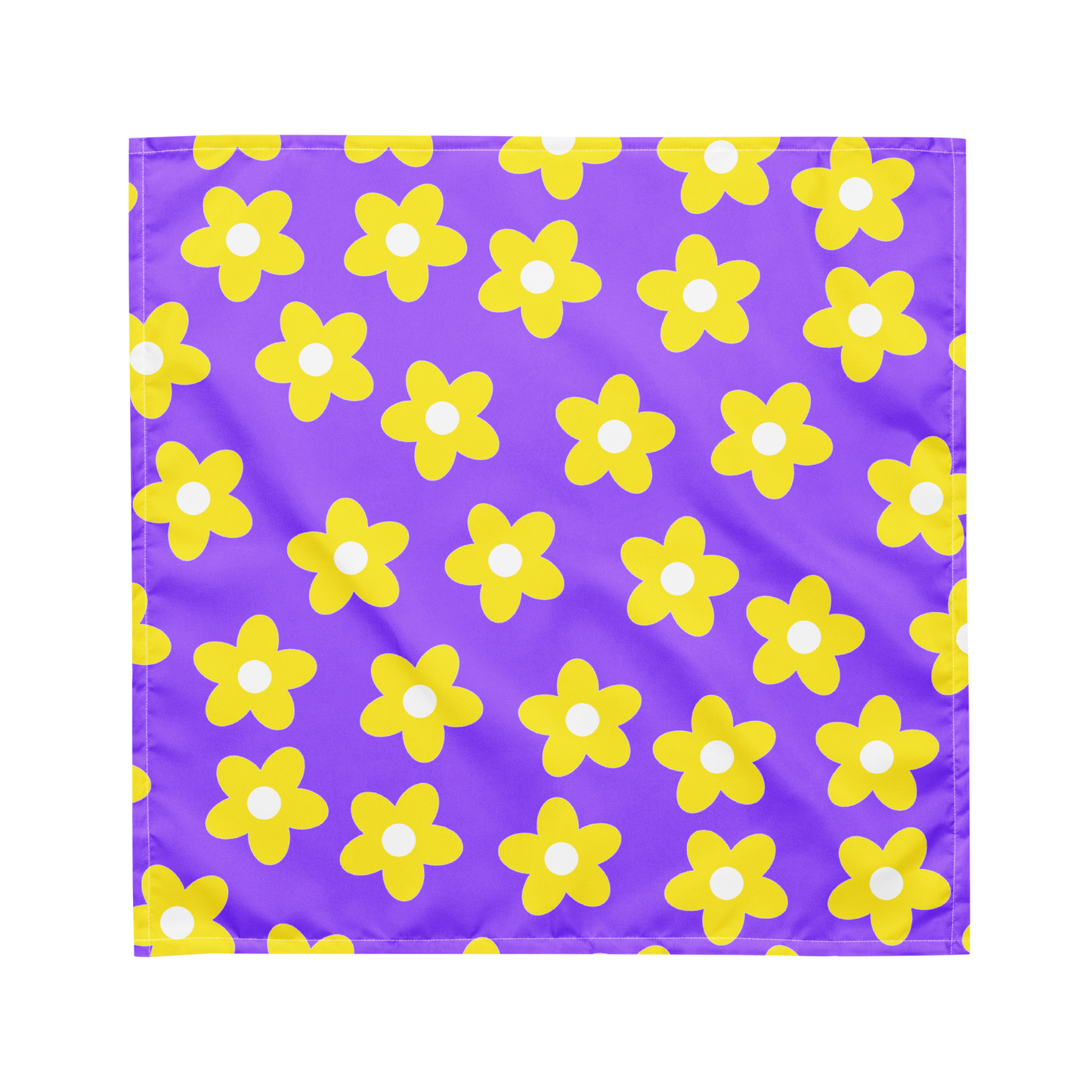 PURPLE & YELLOW FLOWER - BANDANA