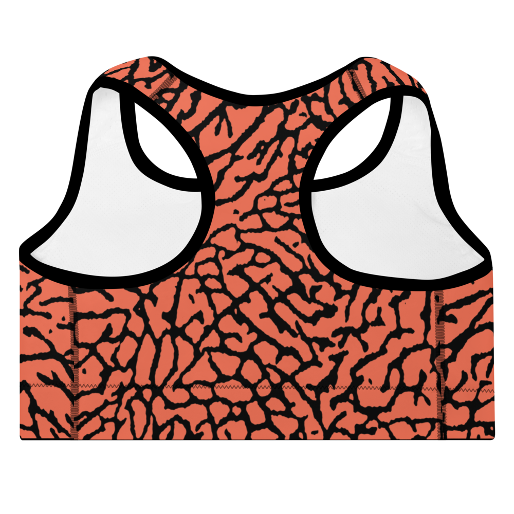 ORANGE PRINT - SPORTS BRA