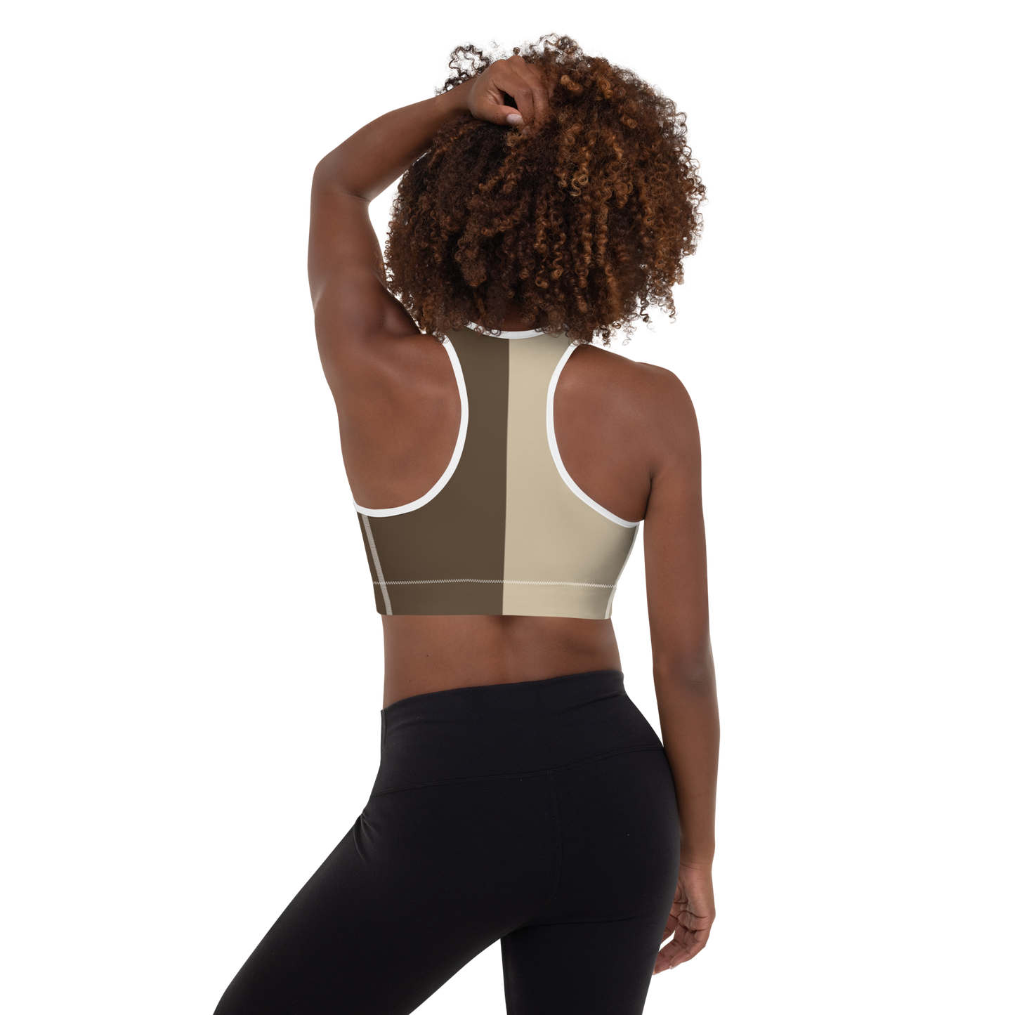 TAN & BROWN - SPORTS BRA