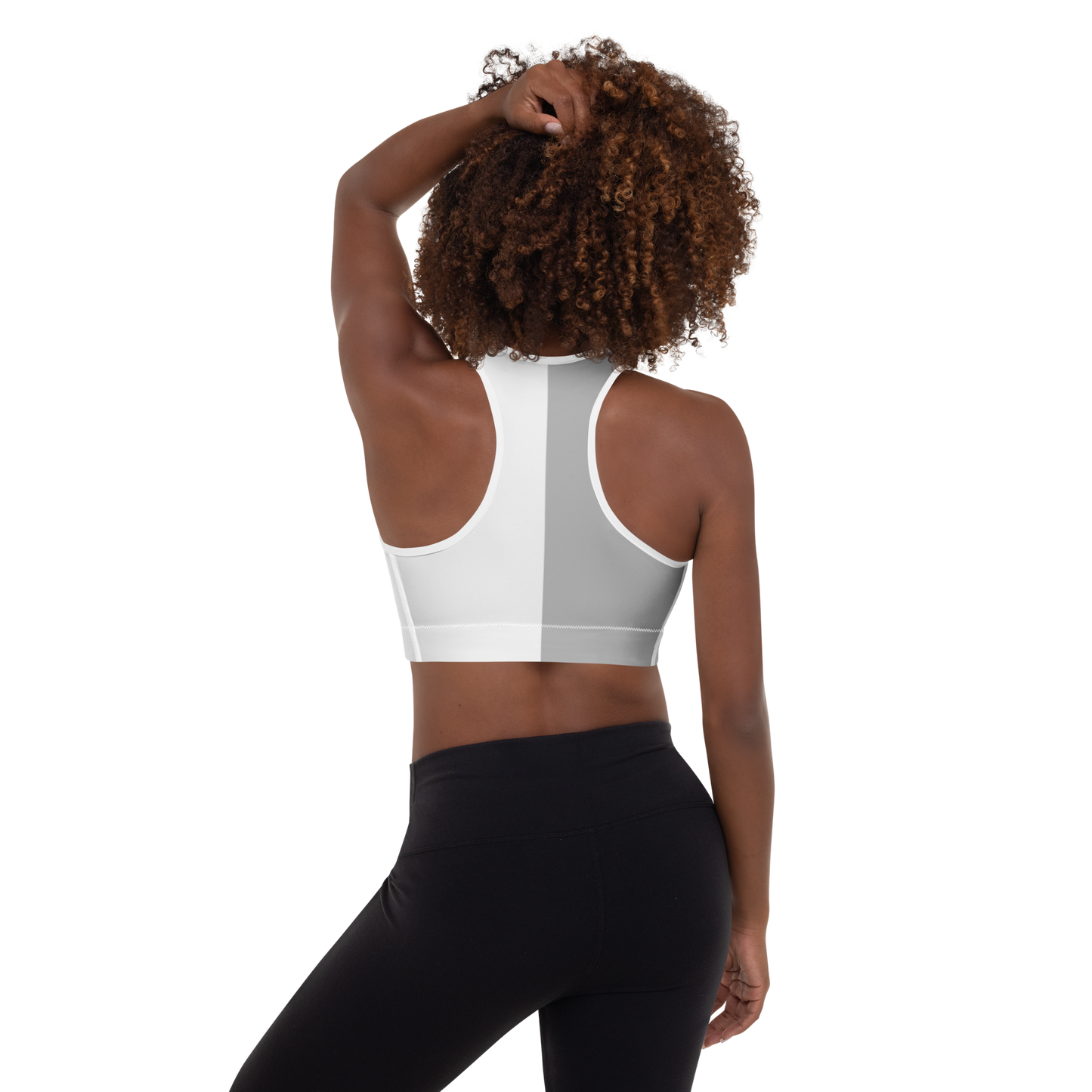 GREY & WHITE - SPORTS BRA