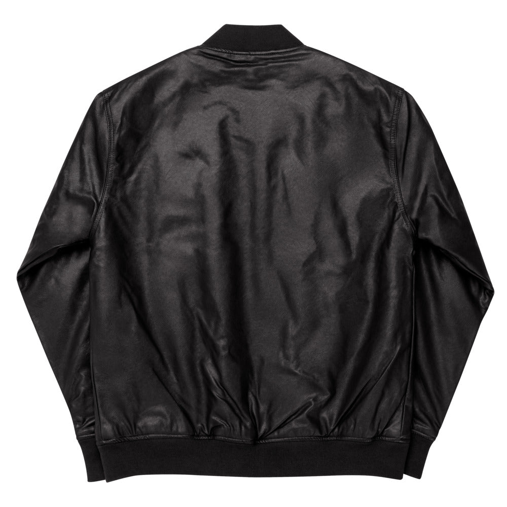 LEATHER BOMBER JACKET